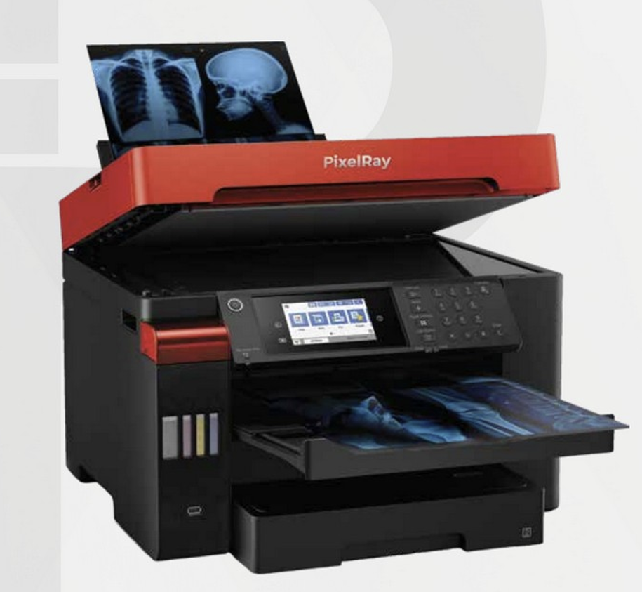 PixelRay film printer producing X-ray prints